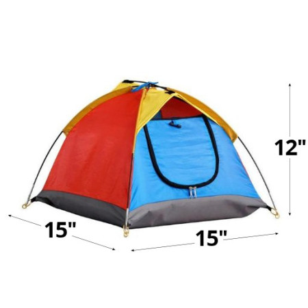 Miniature Tent with Dimensions