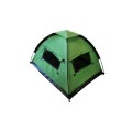 Green Exploration Pup Tent with Windows Open